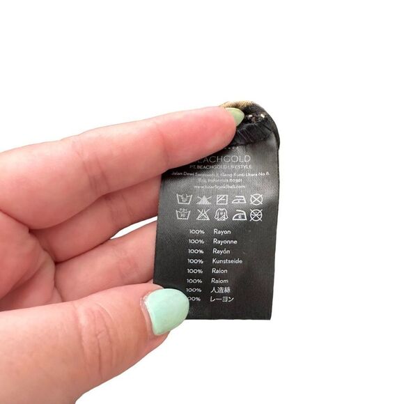 BEACHGOLD Nicole Patterned Ruffle‎ Mini Dress NWT Sz Small - Picture 5 of 5